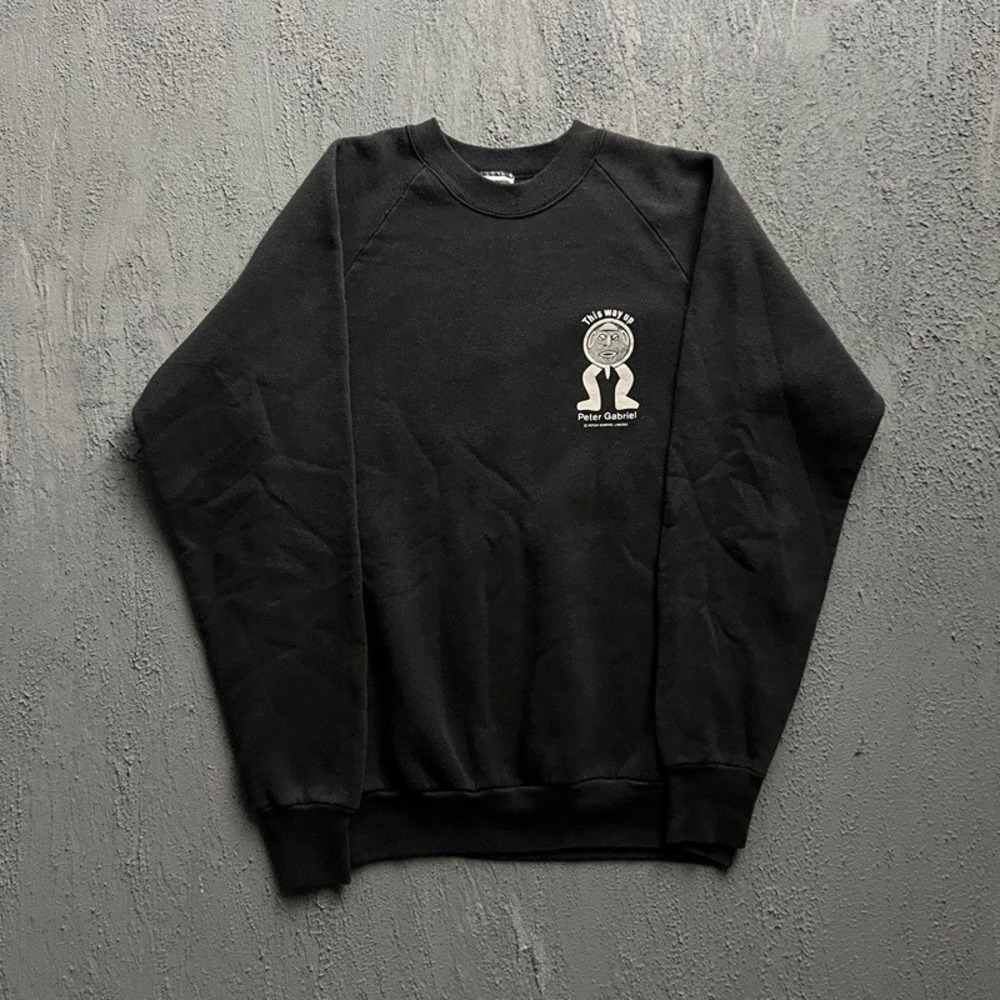 Vintage Peter Gabriel Sweatshirt Large Black 1990s This Way Up